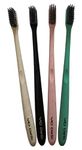 YO Desi- Eco-Friendly & Biodegradable Toothbrush, Charcoal activated Bamboo Bristles (4pcs)