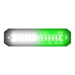 Abrams Ultra Series [Green/White] 36W - 12 LED [SAE Class-1] Security Patrol Vehicle Truck [Dual Color] LED Grille Light Head Surface Mount Strobe Warning Light [69+ Patterns]