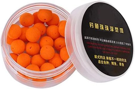 Carp Fishing Lure, 30Pcs/Box 10/12mm Smell Carp Fishing Bait Boilies Soft Bait Boilies Fishing Bait Artificial Floating Ball Beads Feeder(Orange 12mm)