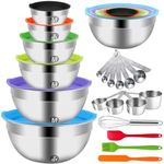 Mixing Bowls with Lid Set, 23PCS Ki