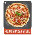 Chef Pomodoro Pizza Steel for Oven 16 Inch 1/4 Inch Thick, Baking Steel for Oven, Grill, Sourdough Bread, Baking Stone for Oven with Lifting Holes 16" X 16" (40.6 x 40.6 cm)