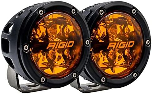 RIGID INDUSTRIES 36123-360 Series 4 Inch Spot with Amber PRO Lens and Back Lighting | Pair