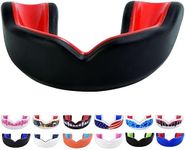 Oral Mart Black/Red Youth Mouth Guard for Kids - Youth Mouthguard for Karate, Flag Football, Martial Arts, Taekwondo, Boxing, Football, Rugby, BJJ, Muay Thai, Soccer, Hockey