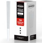 Futurola 98/30 Slender Paper Cones: Pack of 700 Classic White Pre Rolled Cones, 98mm Length with 30mm Blank Tips - Premium Quality Rolling Paper Cones for Optimal Filling and Ease of Use