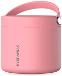 Hydrapeak 18oz Stainless Steel Vacuum Insulated Thermos Food Jar | Kids for Hot and Cold Food, Wide Mouth Leak-Proof Soup Adults, 10 Hours 16 (Peach) (HP-Jar-25)