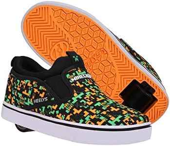 HEELYS J3T FX Minecraft Wheels Skate Sneaker Scarpe da uomo, Nero/Arancione/Verde, 45.5 EU