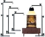 GVWRATW Reptile Lamp Stand, Adjustable 15.5-35 Inch Floor Light Holder for Heat Lamp & Dome, Metal Bracket for Terrarium Lighting & Heating.