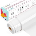 Lya Vinyl Heat Transfer Vinyl - 12" x 40ft White HTV Vinyl Roll for Shirts, Iron on Vinyl for Cricut & Cameo - Easy to Cut & Weed for Heat Vinyl Design