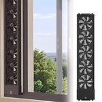 Window Exhaust Fan, Retractable Stainless Steel Aluminum Comfort Zone Window Fan, Punch-free Waterproof Big Airflow Fans for Bedroom Home Kitchen Office (Black, 75~80cm/29.5~31.5in)
