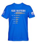 Size Matters USA Men's Patriotic T-Shirt, Royal - Shirt, Large