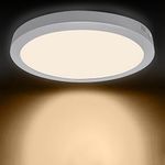 DINGLILIGHTING 6W Surface Mounted Led Ceiling Light Fittings, 3000K Warm White, Led Bathroom Light Ceiling for Kitchen, Hallway, Living Room, Soft Daylight Flush Mounted Ceiling Lights