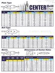 5.5"x8" (14cm X 20.3cm) Magnetic Center Drill Dimensions Chart for CNC Shop, Garage, Toolbox, Countersink Tools Chart for Lathe Metalworking