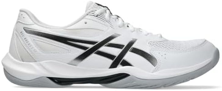 ASICS Men's Gel-Rocket 12 Volleyball Shoes, White/Black, 8