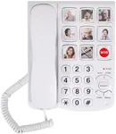Telephones for Seniors, Dementia Phone for Seniors - 9 Picture Memory Corded Landline Telephone for Elderly - One-Touch Dial, 110dB+ Amplified Ringer -Home Phones for The Visually Impaired, Alzheimer