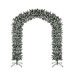 Premier Flocked Christmas Door Arch Garland Frosted Effect Decorative Door Decoration 2.4M