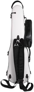 yinfente 4/4 Violin Case Full Size Composite Carbon Fiber Violin Box Light Strong White color Violin Box