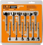 CMT 537.000.12 12-Piece Forstner Bit set, 10-12-14-15-16-18-20-22-25-26-30-35mm Diameters, 8-10mm Shank