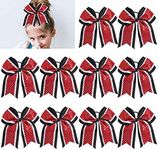 10 PCS 7" Large Glitter Cheer Bows 