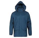 Highlander Mens Waterproof Stormguard Lightweight Rain Jacket - Foldaway Hood, Wind Breaker Rain Coat - Perfect for Outdoor, Travel, and Camping