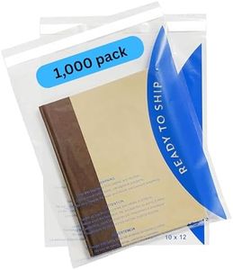 GennZee 10x12 1,000 Pack Clear Poly Bags Strong Adhesive Strip with Suffocation Warning