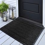 ubdyo Extra Durable Door Mat - Dirt Trapping Outdoor Welcome Mats - Non-Slip Outdoor Door Mats - Low Profile Front Door Mat - Doormat - Front Door Mat Indoor (30" x 17", Bright Brown)
