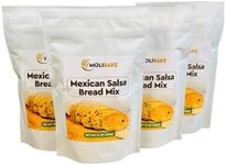 Molibake Mexican Salsa Bread Mix – Pack of 4 – Premium Artisan Bread Mix for Bread Machine and Oven – 15 oz – All-Natural Gourmet Blend with Tomato, Jalapeño, Bell Pepper, Onion, Garlic & Cilantro – Easy-to-Use Bread Maker Mix for Homemade Baking