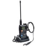 UAYESOK QUANSHENG UV-5R PLUS Handheld Ham Radio with Programming Cable, Long Range Two Way Radio for Adult, VHF/UHF Dual Band Portable Radio, 200 Channels (UV-5RPLUS with cable)