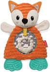 INFANTINO Go Gaga Cuddly Teether Fox for Sensory Exploration; Silicone teether for Teething Relief, Multicoloured