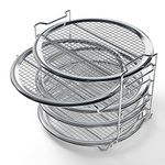 Dehydrator Rack for 6 qt or 8 qt Air Fryer Lid, Instant Pot Vortex 10 qt Air Fryer Oven, Compatible Instant Pot Accessories Dehydrator Rack (7.7 in Dia x 5.7 in H)