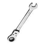 Vokenforu 15mm Flex-Head Ratchet Spanners, Metric Wrench, Chrome Vanadium Steel, Ratcheting Combination Wrench, Tool Wrench for Car Bicycle Repair at Home Workshop