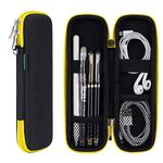 iDream365 Small Pencil Case Pen Box for Apple Pencil,Hard Shell Carrying Pen Case Holder for Executive Fountain Pens,Stylus Pens-Black/Yellows …