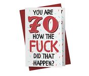 Funny Offensive 70th Birthday Cards For Women Or Men – For Friends, Family, Lover, Etc. – Funny Offensive Birthday Cards 70 years old – Perfect Funny Offensive Birthday Cards 70th Anniversary