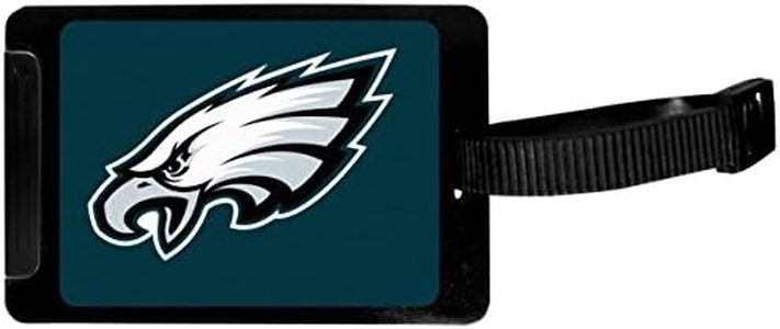 Siskiyou unisex Buffalo Bills Luggage Tag FLTS015-P, unisex, Philadelphia Eagles Luggage Tag, FLTS065, Black, 3.25"