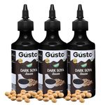 Gusto Foods 210gm Premium Soya Sauce - Versatile Seasoning for Asian Cuisine | Deep Umami Flavor | Great for Stir-Fry, Sauces, and Marinades | Pack of 3