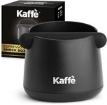 Kaffe Knock Box Espresso (6"x4") - Shock Absorbent Knock Box w/Non Slip Base & Removable Rubber Knock Bar - Coffee Knock Box & Coffee Grounds Container Disposal - Espresso Machine Accessories & Tools