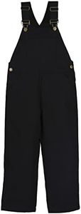 GRANDWISH Boys Black Denim Bib Overalls, Kid's Jean Overalls, 8