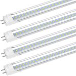 Romwish 3FT LED Tube Light, T8 T10 T12 LED Light Bulb, 14W(30W Equiv.), 5000K Daylight, 1600LM, 36 Inch F30T12 Fluorescent Tube Replacement, Remove Ballast, Dual-Ended Power, Clear Cover, 4 Pack