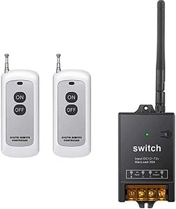 dstfuy Remote Control Switch 12V,DC 12V/24V/48V/72V/40A Relay, Wireless RF Switch with 984FT Long Range,Remote Switch for Anti-Theft Alarms,Roller Lind Door,Gate Barriers(New)