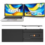 Zerfis Laptop Screen Extender, Ultra-Thin 14" FHD 1080P Portable Monitor for Laptop, 1.3lbs Lightweight Dual Monitor Extender Plug & Play for 13"-17" Laptops, Compatible with Wins/Mac/Android/Chrome