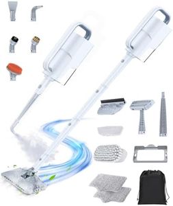 LABIGO 10-in-1 Steam Mop with Detachable Handheld Steamer, 350ml Tank, 10s Heat-Up, 248°F Steam Cleaner, 2-Level Control and Swivel Head for Floors, Carpets, Tiles - Lightweight and Multi-Surface