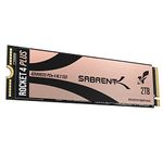 SABRENT M.2 NVMe SSD 2TB Gen 4, Internal Solid State 7100MB/s Read, PCIe 4.0 M2 Hard Drive for Gamers, Compatible with PlayStation 5, PS5 Console, PCs, NUC Laptops and Desktops (SB-RKT4P-2TB)