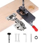 Wimayo 35mm Concealed Hinge Jig, Aluminum Alloy Cabinet Hinge Jig Drill Guide Locator for Cabinet Door Hinges Inset, Accurate Locking Woodworking Dowel Jig Door Hinge Jig Drilling Hole jig