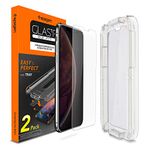 Spigen Tempered Glass Screen Protector [ Installation Kit ] Designed for iPhone Xs (2018) / iPhone X (2017) [2 Pack] - Sensor Protection