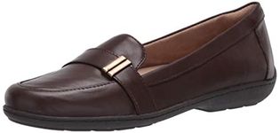 Naturalizer Women's Kentley Slip-on Loafer Flat, Brown Leather, 7.5 UK