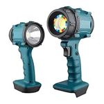 LETOUR Cordless Work Light Suitable for Makita 18V Battery 22W Cordless LED Flashlight Handheld Jobsite Spotlight with Pivoting Head for Car Repairing, Camping, Emergency (Battery not Included)