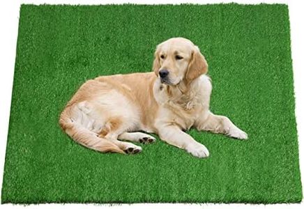 Oiyeefo Fake Grass Pee for Dog Large Artificial Grass Rug Pad for Puppy Potty Washable Grass Mat for Pet Training with Drainage Hole and Easy to Clean (51.1x31.8Inches)