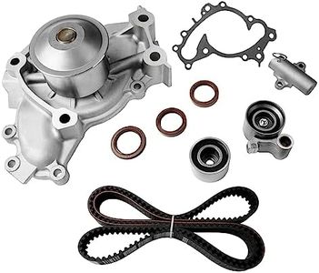 Engine Timing Belt Kit with Water Pump | Compatible with 2001-2010 Toyota Highlander Camry Sienna Solara & Lexus ES300 RX330 RX400h 3.0L 1MZFE/3.3L 3MZFE V6 DOHC 24V | Replaces# TKT-026