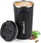 Insulated Coffee Mug with Lid, 18oz