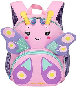 Tokeya Sac à Dos D'école pour Enfant Mini Cartable Primaire Sac de Voyage Étanche Maternelle Sac à Dos Préscolaire Tout Petits Cadeau Filles 2-6 Ans, Violet Papillon