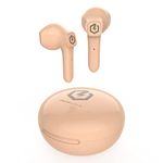 PowerLocus True Wireless Earbuds, Bluetooth Earphones in-Ear, Hi-Fi Stereo Sound with Deep Bass, 30H Playtime, Noise Cancelling Microphones, Touch Control, USB-C Fast Charging for Sports (Pink)